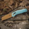 SOG Diverge XR 3" Sheepsfoot Folding Pocket Knife (Light Blue/Gold)