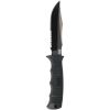 SOG SEAL Pup Elite - Fixed Serrated Blade - Kydex Sheath - Black TiNi Partially Serrated Knife