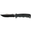 SOG SEAL Pup Elite - Fixed Serrated Blade - Kydex Sheath - Black TiNi Partially Serrated Knife