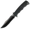 SOG SEAL Pup Elite - Fixed Serrated Blade - Kydex Sheath - Black TiNi Partially Serrated Knife