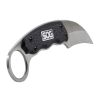 SOG Gambit Karambit Fixed 2.58" Satin Hawkbill Blade GRN Handles Molded Nylon Sheath