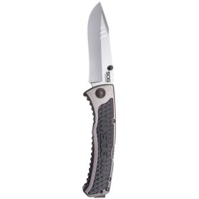 SOG Sideswipe Assisted Folding Knife 3.4" Clip Point Blade Aluminum Handles with GRN Inserts