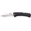 SOG Traction Folding Knife 3.5" Clip Point Plain Blade Black GRN Handles