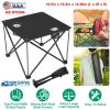 Foldable Camping Table Portable Picnic Table Lightweight Travel Desk with Cup Holder Carrying Bag