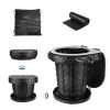 Retractable Portable Toilet Collapsible Portable Potty for Adults Emergency Toilet Kit with Adjustable Height Lid 20 Garage Bags Carry Bag for Camping
