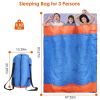 2 People Sleeping Bag for Adult Kids Lightweight Water Resistant Camping Cotton Liner Cold Warm Weather Indoor Outdoor Use 3 Season with Sack for Spri