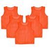 5Pcs Mesh Scrimmage Vests Soccer Basketball Team Training Pinnies Jerseys Shirt Adult Plus Size