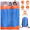 2 People Sleeping Bag for Adult Kids Lightweight Water Resistant Camping Cotton Liner Cold Warm Weather Indoor Outdoor Use 3 Season with Sack for Spri
